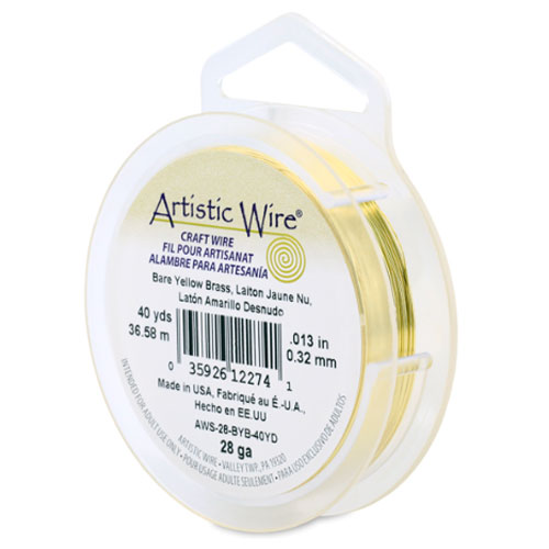 Bare Yellow Brass Craft Wire 0.32mm - 36.5m