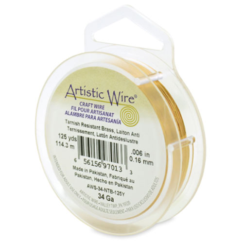 Tarnish Resistant Brass Craft Wire 0.16mm - 114.3m