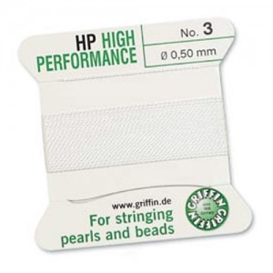 High Perform Bead Cord White 0.5mm - 2m