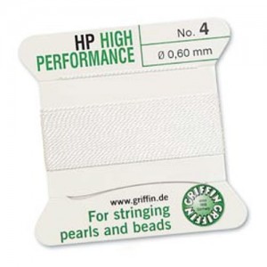 High Perform Bead Cord White 0.6mm - 2m