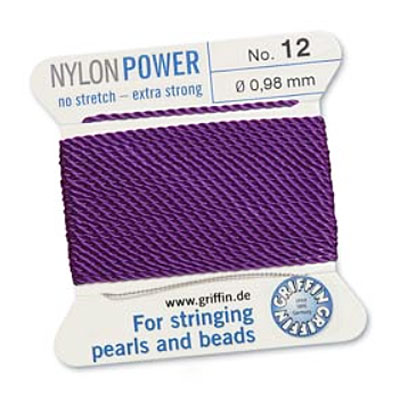 Griffin Nylon Bead Cord Amethyst 0.98mm - 2m