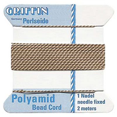 Griffin Nylon Bead Cord Beige 0.45mm - 2m