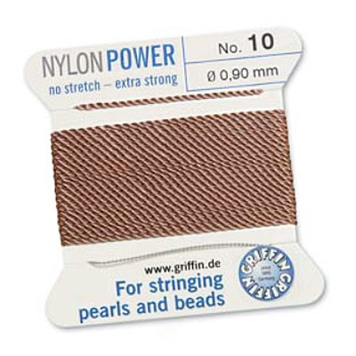 Griffin Nylon Bead Cord Beige 0.9mm - 2m