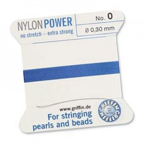 Griffin Nylon Bead Cord Blue 0.3mm - 2m