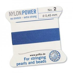 Griffin Nylon Bead Cord Blue 0.45mm - 2m
