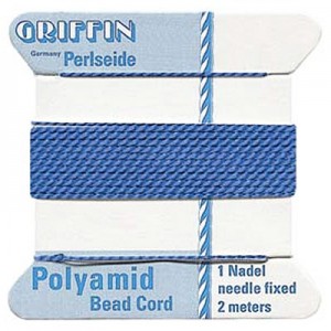 Griffin Nylon Bead Cord Blue 0.6mm - 2m