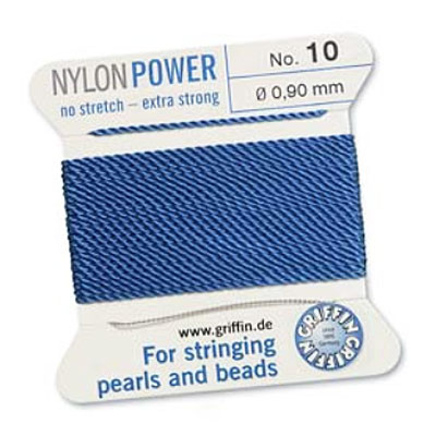 Griffin Nylon Bead Cord Blue 0.9mm - 2m