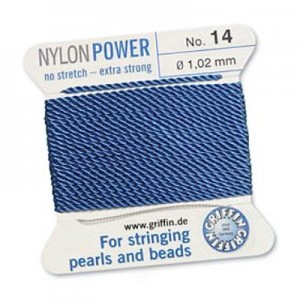 Griffin Nylon Bead Cord Blue 1.02mm - 2m