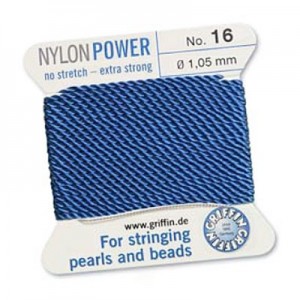 Griffin Nylon Bead Cord Blue 1.05mm - 2m