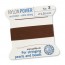 Griffin Nylon Bead Cord Brown 0.5mm - 2m