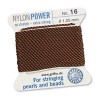 Griffin Nylon Bead Cord Brown 1.05mm - 2m