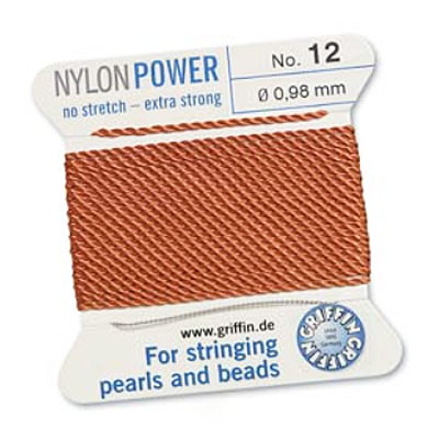 Griffin Nylon Bead Cord Cornelian 0.98mm - 2m