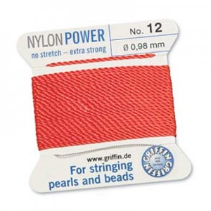Griffin Nylon Bead Cord Coral 0.98mm - 2m