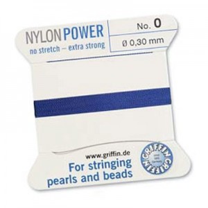 Griffin Nylon Bead Cord Dk Blue 0.3mm - 2m