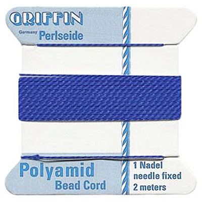 Griffin Nylon Bead Cord Dk Blue 0.8mm - 2m