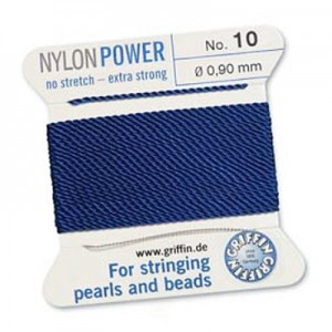 Griffin Nylon Bead Cord Dk Blue 0.9mm - 2m