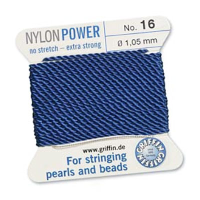 Griffin Nylon Bead Cord Dk Blue 1.05mm - 2m