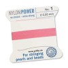 Griffin Nylon Bead Cord Dk Pink 0.35mm - 2m