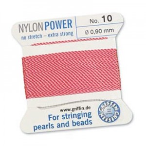 Griffin Nylon Bead Cord Dk Pink 0.9mm - 2m