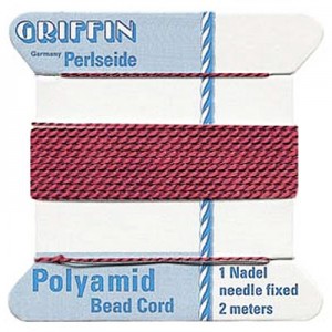 Griffin Nylon Bead Cord Garnet 0.7mm - 2m