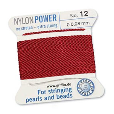 Griffin Nylon Bead Cord Garnet 0.98mm - 2m