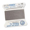 Griffin Nylon Bead Cord Grey 0.9mm - 2m