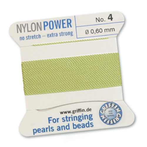 Griffin Nylon Bead Cord Jade 0.6mm - 2m