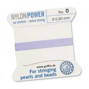 Griffin Nylon Bead Cord Lilac 0.3mm - 2m