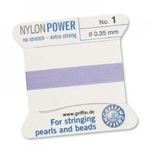 Griffin Nylon Bead Cord Lilac 0.35mm - 2m