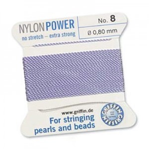 Griffin Nylon Bead Cord Lilac 0.8mm - 2m