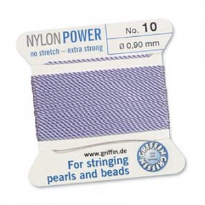 Griffin Nylon Bead Cord Lilac 0.9mm - 2m