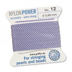 Griffin Nylon Bead Cord Lilac 0.98mm - 2m