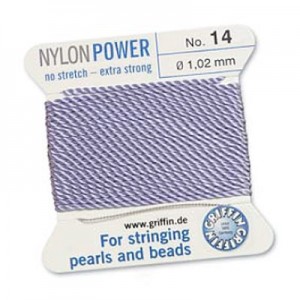 Griffin Nylon Bead Cord Lilac 1.02mm - 2m