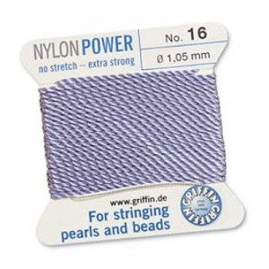 Griffin Nylon Bead Cord Lilac 1.05mm - 2m