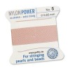 Griffin Nylon Bead Cord Lt Pink 0.65mm - 2m