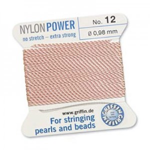 Griffin Nylon Bead Cord Lt Pink 0.98mm - 2m