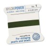 Griffin Nylon Bead Cord Olive 0.35mm - 2m