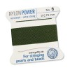 Griffin Nylon Bead Cord Olive 0.7mm - 2m