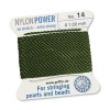 Griffin Nylon Bead Cord Olive 1.02mm - 2m