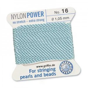 Griffin Nylon Bead Cord Turquoise 1.05mm - 2m