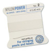 Griffin Nylon Bead Cord White 0.45mm - 2m