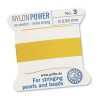 Griffin Nylon Bead Cord Yellow 0.5mm - 2m