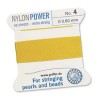 Griffin Nylon Bead Cord Yellow 0.6mm - 2m