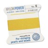 Griffin Nylon Bead Cord Yellow 0.65mm - 2m