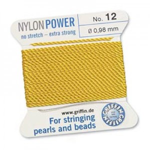 Griffin Nylon Bead Cord Yellow 0.98mm - 2m