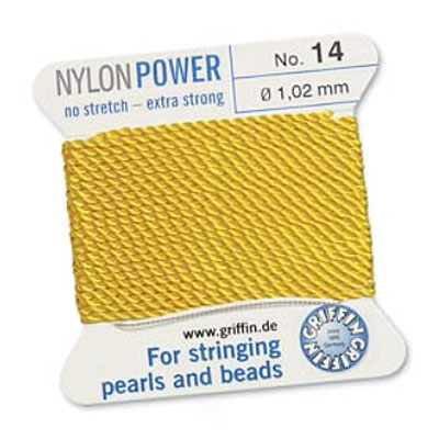 Griffin Nylon Bead Cord Yellow 1.02mm - 2m