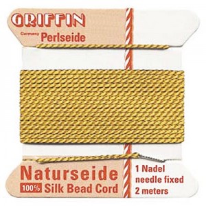 Griffin Silk Bead Cord Amber 0.35mm - 2m