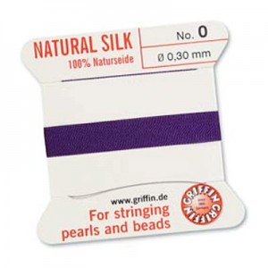 Griffin Silk Bead Cord Amethyst 0.3mm - 2m