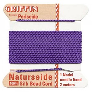 Griffin Silk Bead Cord Amethyst 0.45mm - 2m