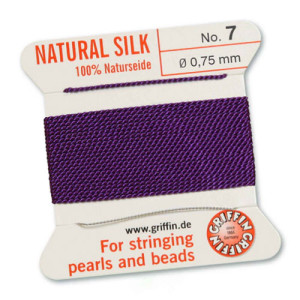 Griffin Silk Bead Cord Amethyst 0.75mm - 2m